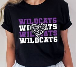Wildcats SVG PNG, Wildcats Mascot svg,Wildcats Leopard Heart, Wildcats Cheer svg, Wildcats Shirt svg, Wildcats Heart svg