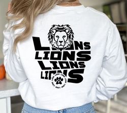 Lions SVG PNG, Lions Face svg, Lions Paw svg, Lions Mascot svg, Lions Cheer svg, Lions Vibes svg, Lions Shirt svg, Schoo