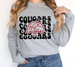 Cougars Basketball SVG PNG, Cougars svg,Stacked Cougars svg,Cougars Mascot svg,Cougars Mom svg,Cougars Shirt svg,Basketb