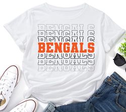 Bengals SVG,Stacked Bengals svg,Bengals Cheer svg,Bengals Mascot svg,School Team svg,American Football svg,Sport Mama sv