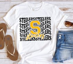 Steelers SVG PNG, Stacked Steelers svg,Steelers Shirt svg,Steelers Cheer svg,School Spirit svg,Steelers Mascot svg,Steel