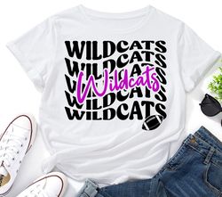 Wildcats SVG, Stacked Wildcats svg,Team Mascot,School Team svg, School Spirit svg,American Football svg, Sport Mama svg,