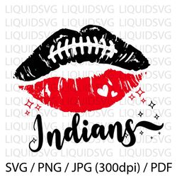 Indians svg Indians Football Lips SVG Football Team Lips SVG Indians Cheer svg Indians Mascot svg Football Mom,Cric44