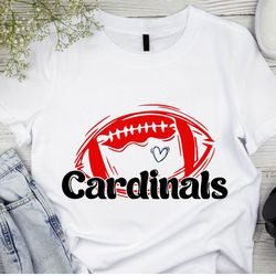 Cardinals SVG Cardinal svg Cardinals svg Football Svg Football Mascot,Game Day svg,School Team svg,heart svg,Footbao1220