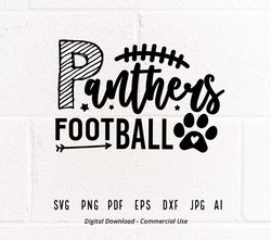 Panthers Football SVG PNG, Panthers Paw svg, Panthers svg, Panthers Cheer svg, Panthers Mascot, Panthers Shirt svg,o186