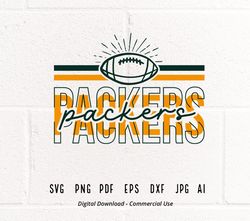 Packers Football SVG PNG, Packers Mascot svg, Packers svg, Packers School Team, Packers Cheer svg, Stacked Packers i6