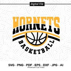 Basketball SVG PNG, Hornets, Basketball, svg, Hornet Basketball svg, Hornet, Basketball Clipart, Cricut Cut Files,Si27