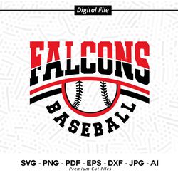 Baseball SVG PNG, Falcons, Baseball, svg, Falcon Baseball, Falcon, Baseball Shirt svg, Cricut svg, Sublimation png,i31