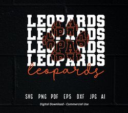 Stacked Leopards Paw SVG, Leopards Mascot svg, Leopards svg, Leopards Paw svg, Stacked Leopards svg, Leopards Schooi32