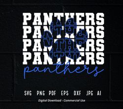 Stacked Panthers Paw SVG, Panthers Mascot svg, Panthers svg, Panthers Paw svg, Stacked Panthers svg, Panthers Schooi35