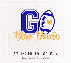 GO Blue Devils SVG PNG, Blue Devils Mascot svg, Blue Devils svg, Blue Devils School Team,Blue Devils Cheer, Blue Dei41