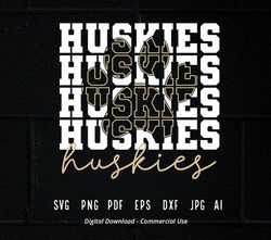 Stacked Huskies Paw SVG, Huskies Mascot svg, Huskies svg, Huskies Paw svg, Stacked Huskies svg, Huskies School Teami51