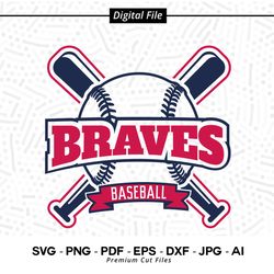 Braves Baseball SVG PNG, Baseball svg, Braves svg, Baseball Shirt svg, Baseball Mom svg, Braves Pride svg, Braves Ci67