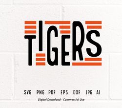 Tigers SVG PNG, Tigers Mascot svg, Tigers Cheer svg, Tigers Shirt svg, Tigers Sport svg, School Spirit svg, Tigers i69