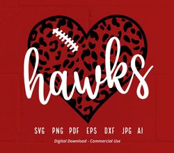Hawk Heart svg, Hawk, Hawks, Heart svg, png, Sublimation, Heart Clipart, Cricut svg, Cheer svg, SVG for Shirts, SVGi110