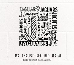 Jaguars SVG PNG, Jaguars Mascot svg, Jaguars Typography svg, Jaguars Shirt svg, Jaguars Love svg, School Spirit, Jai153