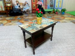 Handmade table for a dollhouse.1:12 scale.