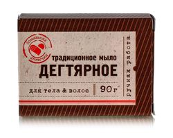 Tar Soap, 90 g / birch tar / natural antiseptic / disinfects / for oily hair roots / for acne, blackheads, inflammation