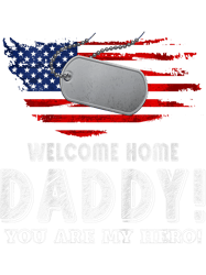 Kids Homecoming Quote Welcome Home Daddy Military Child US Flag, Png, Png For Shirt, Png Files For Sublimation, Digital