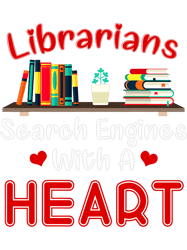 Librarians Search Engines With A Heart Library Librarian, Png, Png For Shirt, Png Files For Sublimation, Digital Downloa