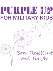 Month of The Military Child Purple Up Soldier Kids Dandelion, Png, Png For Shirt, Png Files For Sublimation, Digital Dow