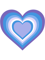 blue layered heart