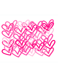 Pink Preppy heart abstract Active