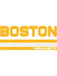 Vintage Boston Hockey Retro Stripe