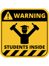 Warning Students InsideHuman Warning Label