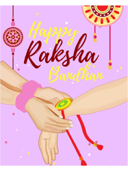 Happy raksha bandhan greeting, rakhi special