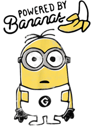 despicable me minions powered by bananas graphic
