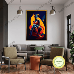 African Woman Canvas Print, Ethnic Artwork, Black Woman Painting, Cultural Art, African Decor, Framed Canvas Ready To Ha