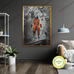 extinction in space art canvas, nature-inspired home decor, astronomical wall art, galaxy print, sci-fi art, gift for sp