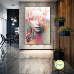 Woman Wall Art, Dream Canvas Art, Surreal Wall Decor, Roll Up Canvas, Stretched Canvas Art, Framed Wall Art Painting