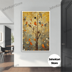 framed canvas ready to hang, autumn lake landscape canvas art, autumn landscape wall poster, lake landscape wall art, au