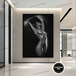 decorative wall art, nude fit woman photography wall art , canvas wall art, nude wall decor above wall decor,classic nud