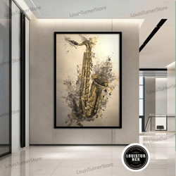 decorative wall art, saxophone canvas print, music art , wall art home decor, music canvas painting, saxophone canvas po