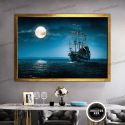 Decorative Wall Art, Ship Wall Art, Warship Canvas, Ship Canvas Painting, Canvas Print, Ship Poster, Ship Painting, Fram