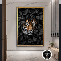 decorative wall art, tiger wall art, tiger canvas art, animal wall art, canvas wall art, modern wall art, animal canvas