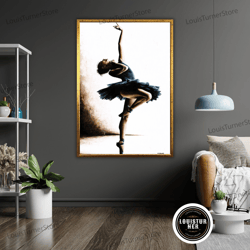 decorative wall art, ballerina art canvas, ballet dancer painting, wall decor, dance lover gift