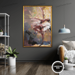 decorative wall art, whispers of ballet art canvas print, ready to hang, framed ballerina wall decor