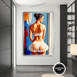 decorative wall art, ballerina canvas, effect ballerina girl print, ballerina wall art, ballerina canvas print, ballerin