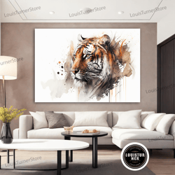 decorative wall art, tiger canvas wall art, majestic tiger canvas art, exquisite big cat painting, tiger canvas painting