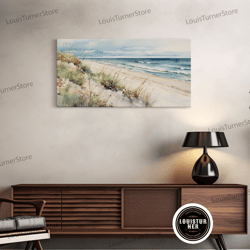 Framed Canvas Ready To Hang, Framed Ocean Art, Beach Wall Art, Canvas Print, Framed Wall Art, Living Room Wall Decor, Ab