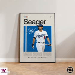 Corey Seager Canvas, Los Angeles Dodgers, Baseball Prints, Sports Canvas, Baseball Player Gift, Baseball Wall Art, Sport