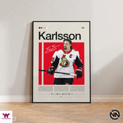 erik karlsson canvas, pittsburgh penguins canvas, nhl canvas, hockey canvas, sports canvas, mid-century modern, sports b