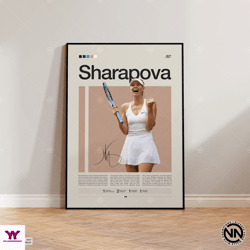 maria sharapova canvas, tennis canvas, motivational canvas, sports canvas, modern sports art, tennis gifts, minimalist c