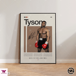 mike tyson canvas, boxing canvas, sports canvas, boxing wall art, mid-century modern, motivational canvas, sports bedroo