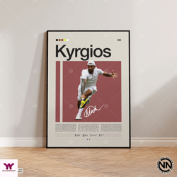 nick kyrgios canvas, tennis canvas, motivational canvas, sports canvas, modern sports art, tennis gifts, minimalist canv