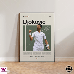 novak djokovic canvas, tennis canvas, motivational canvas, sports canvas, modern sports art, tennis gifts, minimalist ca